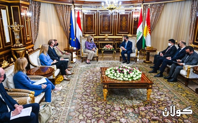 سەرۆکی حکومەتی هەرێمی کوردستان پێشوازی لە وەزیری بازرگانیی دەرەوەی هۆڵەندا دەکات