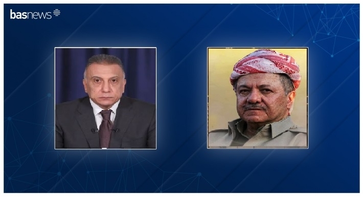 الكاظمي في اتصال هاتفي مع الرئيس بارزاني : سنلاحق منفذي جريمة استهداف 