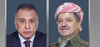 Serok Barzanî û Kazimî êrîşa mûşekî ya li ser qezaya Xebatê guftûgo dikin