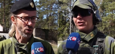 Berpirs û serbazên Swêdê li ser amadebaşiya li Gotlandê  axivîn