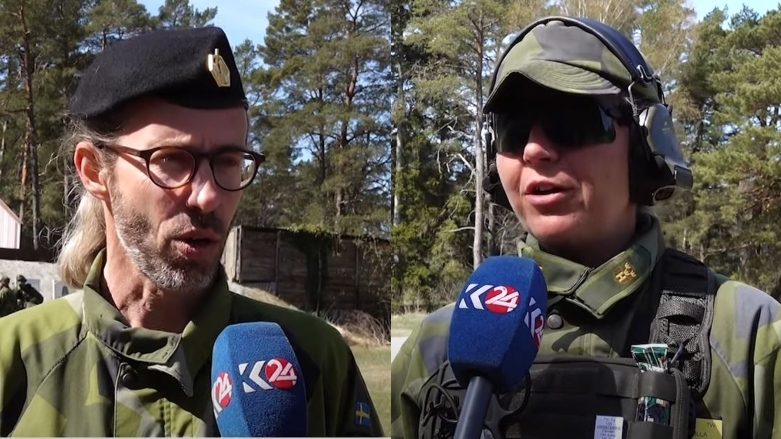 Berpirs û serbazên Swêdê li ser amadebaşiya li Gotlandê  axivîn