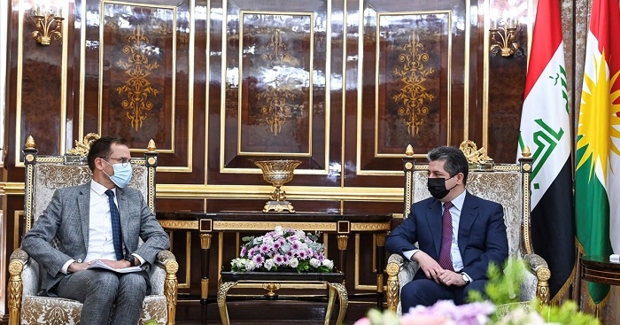 PM Masrour Barzani meets Belgian Ambassador to Iraq