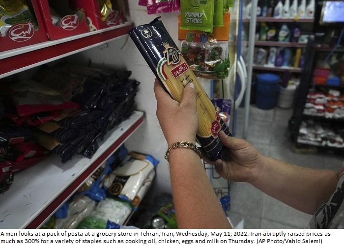 Iran raises prices of food staples, stirring panic and anger