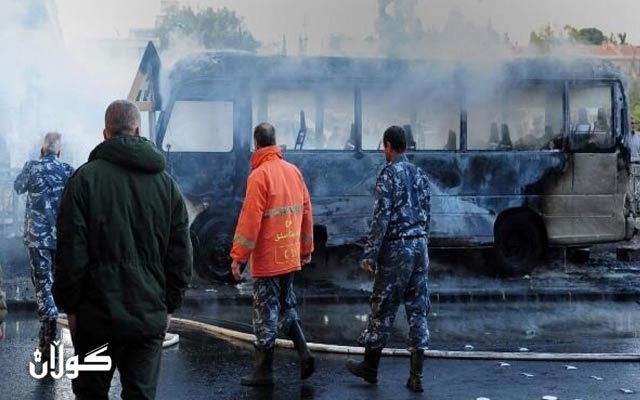 لەهێرشێکی موشەکیدا بۆسەر پاسێکی سەربازی لە سوریا 12 كەس كوژران  