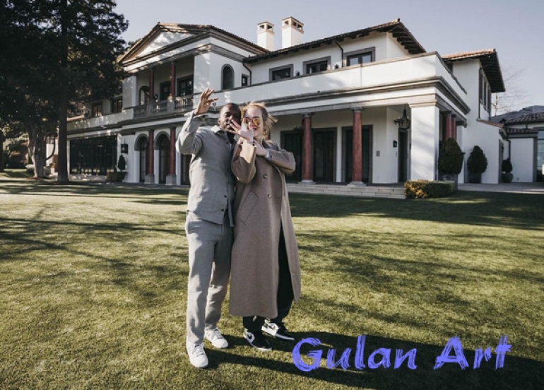 نوێترین دەركەوتنی ئەدێل لە كۆشكە نوێیەكەی