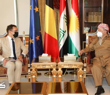 سەرۆك بارزانی پێشوازی لە باڵیۆزی بەلجیكا لە عێراق دەكات