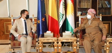 سەرۆك بارزانی پێشوازی لە باڵیۆزی بەلجیكا لە عێراق دەكات