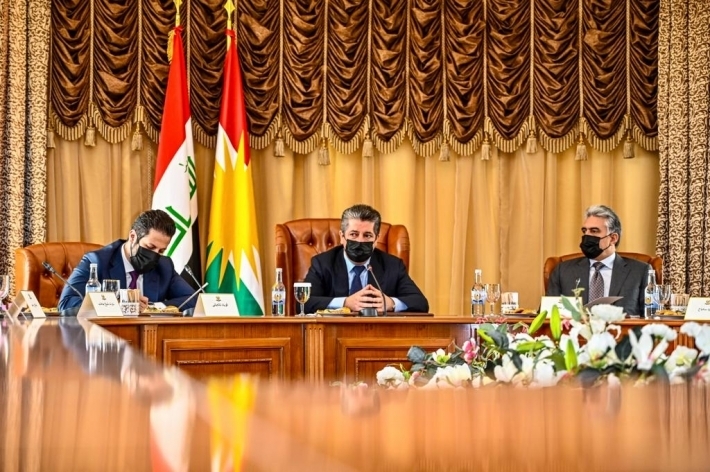 مسرور بارزاني يترأس اجتماعاً خاصاً بالمشاكل المالية في السليمانية وحلبجة وإدارتي گرميان وراپرين