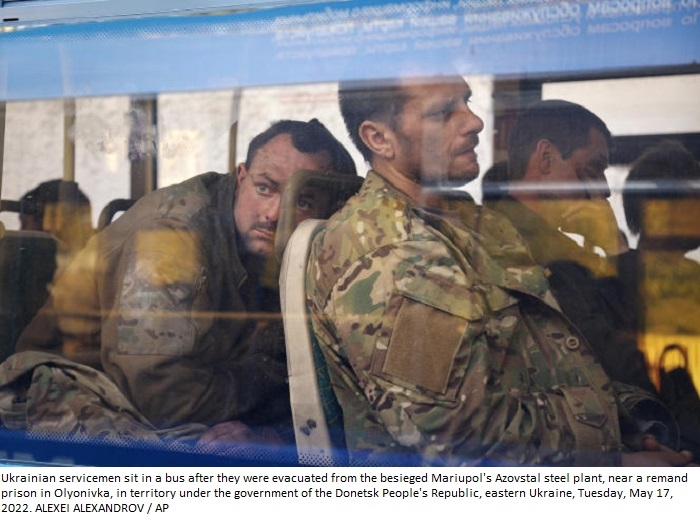 Russia announces the 'surrender' of nearly 1,000 fighters at Azovstal steelworks