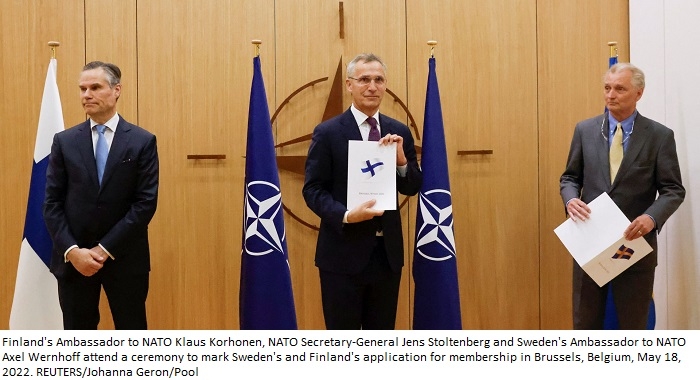 Finland, Sweden apply to join NATO, face Turkish objections