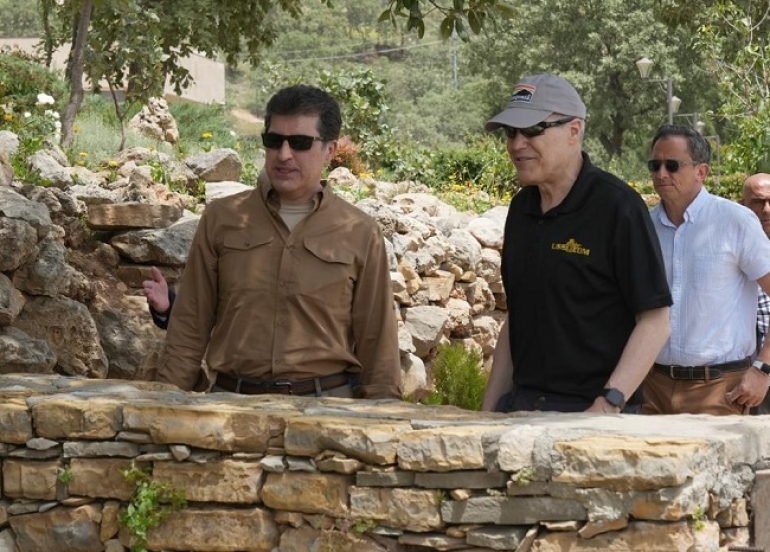 President Nechirvan Barzani received in Barzan, the outgoing US Ambassador to Iraq, Mr. Matthew Tueller