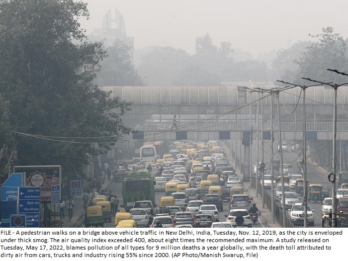 Global pollution kills 9 million people a year, study finds