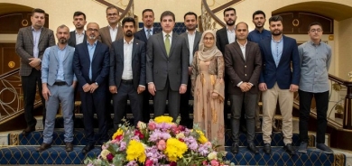 President Nechirvan Barzani receives a group of young innovators