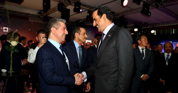 مسرور بارزاني وأمير قطر يبحثان مستجدات العراق والمنطقة