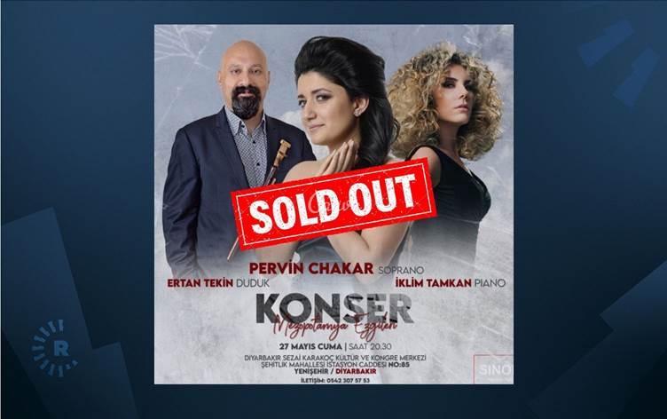 Pervîn Çakar li Amed û Êlihê du konsertan dide