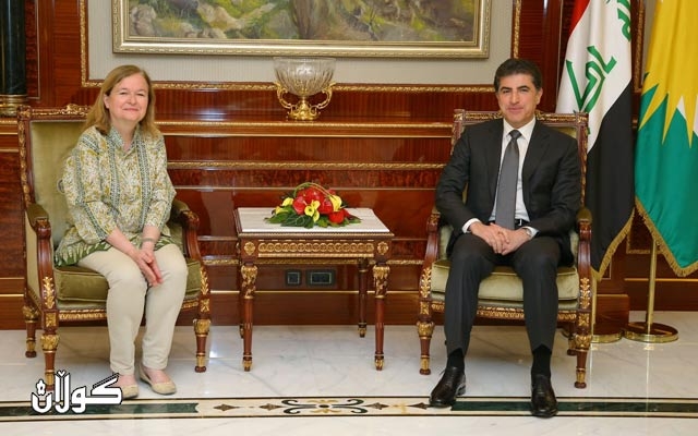 سەرۆك نێچیرڤان بارزانی پێشوازی لە شاندێكی پەرلەمانی یەكێتیی ئەورووپا دەكات