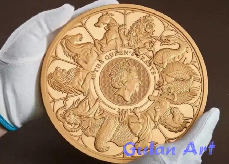 لە ساڵوەگەری بوونی بە شاژن, دراوێكی قەبارە گەورەی لە زێر بۆ درووستكرا