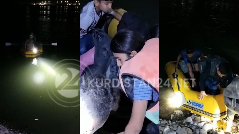 Qaçaxçiyekî malbateke Hewlêrî li nav çem bi tenê hişt