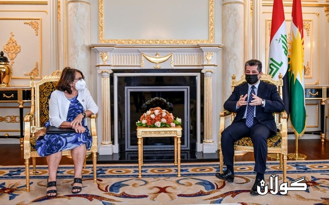 سەرۆکی حکومەتی هەرێمی کوردستان پێشوازی لە جێگری وەزیری دەرەوەی ئیتالیا دەکات