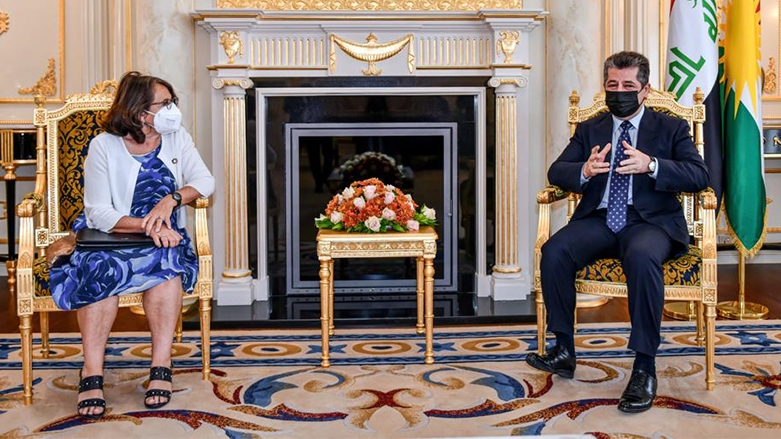 رئيس حكومة إقليم كوردستان يلتقي نائبة وزير الخارجية الإيطالي