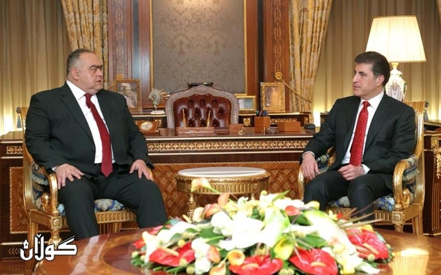 سه‌رۆكى هه‌رێمى كوردستان پێشوازى له‌‌ باڵيۆزى ڕۆمانيا ده‌كات