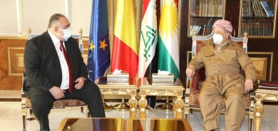 Serok Barzanî li gel balyozê Romanyayê civiya