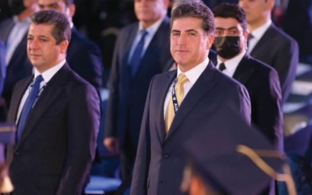 بحضور رئيسي إقليم وحكومة كوردستان .. مراسم تخرج طلبة الجامعة الامريكية في كوردستان