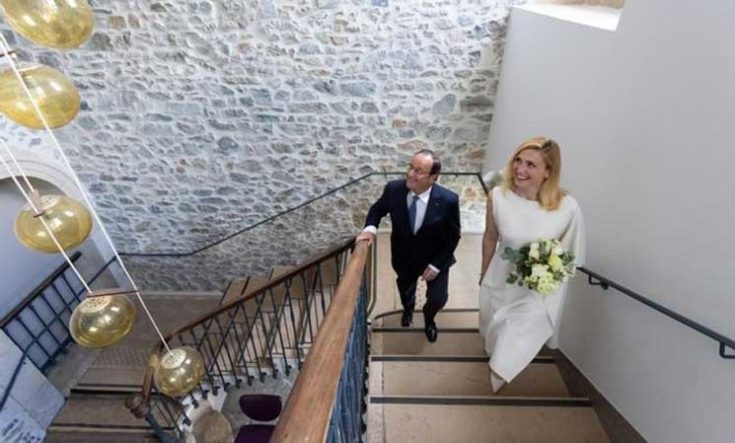 فرانسوا هۆلاند بۆ یەکەم جار لە تەمەنی 67 هاوسەرگیریی کرد