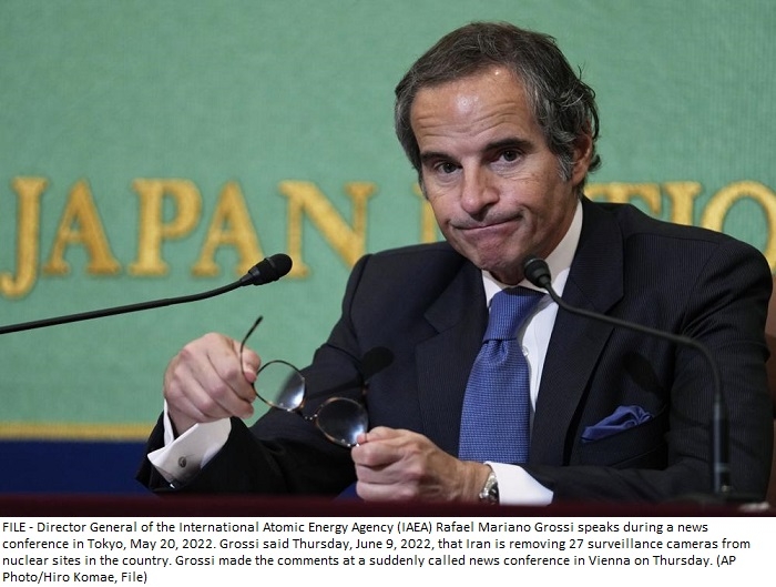 UN nuclear watchdog: Iran removing 27 surveillance cameras