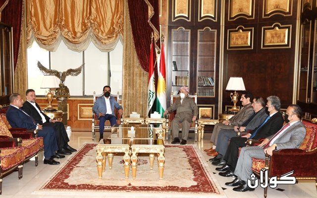 سەرۆك بارزانی و شاندێکی باڵای هاوپەیمانیی سەروەریی کۆ بوونەوە