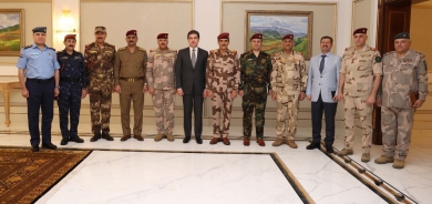 نيجيرفان بارزاني ووفد أمني رفيع  يؤكدان على أهمية التعاون والتنسيق بين الجيش والبيشمركة