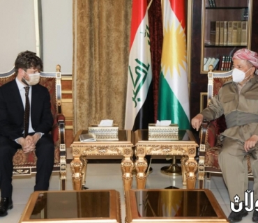 سەرۆك بارزانی پێشوازی لە كونسوڵی گشتیی فەڕەنسا له‌ هەولێر دەكات