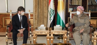 سەرۆك بارزانی پێشوازی لە كونسوڵی گشتیی فەڕەنسا له‌ هەولێر دەكات