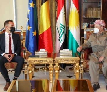 سەرۆک بارزانی پێشوازی لە باڵیۆزی بەلجیکا لە عێراق دەکات