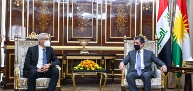 PM Masrour Barzani meets Martin Jaeger, the German Ambassador to Iraq