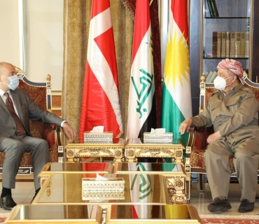 سەرۆك بارزانی پێشوازی لە باڵیۆزی دانیمارك لە عێراق دەكات