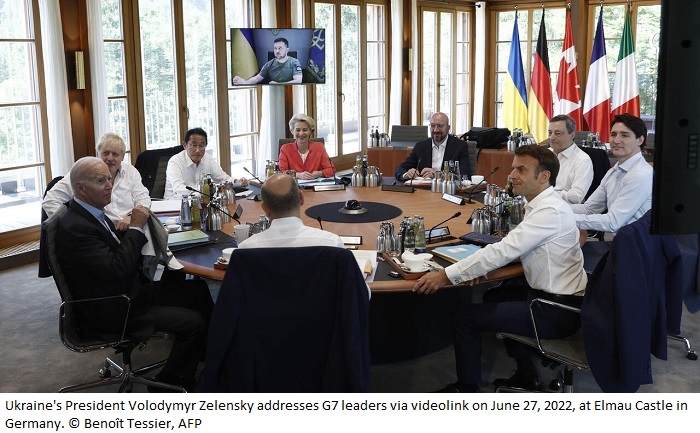 Ukraine’s Zelensky asks G7 for more arms, stricter sanctions as Russia makes headway in Donbas