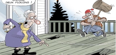 كاریكاتێرئەم كاریكاتێرە باس لە ئافرەت و پیاوێك دەكات، كە پیاوەكە لەژێر