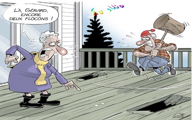 كاریكاتێرئەم كاریكاتێرە باس لە ئافرەت و پیاوێك دەكات، كە پیاوەكە لەژێر