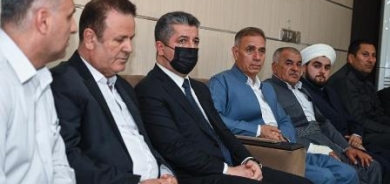 مسرور بارزاني يحضر مجلس عزاء الأستاذين د. كاوان إسماعيل ود. إدريس حمه خان