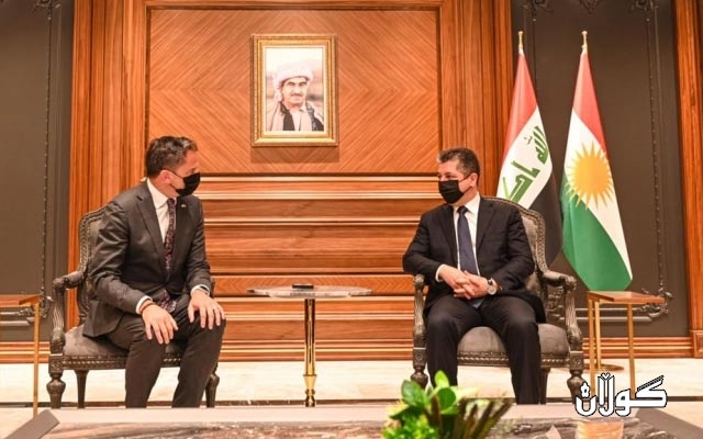 سه‌رۆكی حكوومه‌تی هه‌رێمی كوردستان، پێشوازی له‌ کونسوڵی گشتیی ئەمریکا لە ھەولێر كرد