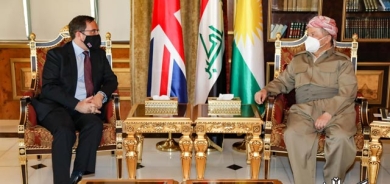 ســەرۆک بــارزانی پێشوازی لە باڵیۆزی بریتانیا لە عێراق دەکات