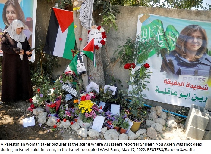 Israel says it will test bullet that killed reporter, Palestinians disagree