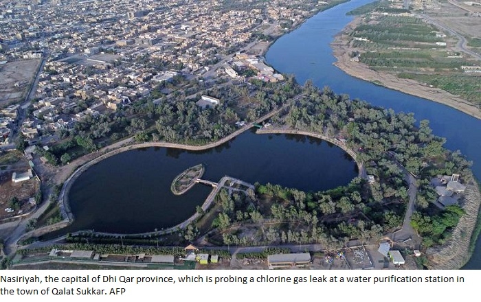 Injuries reported after Iraqis exposed to chlorine gas leak at water plant