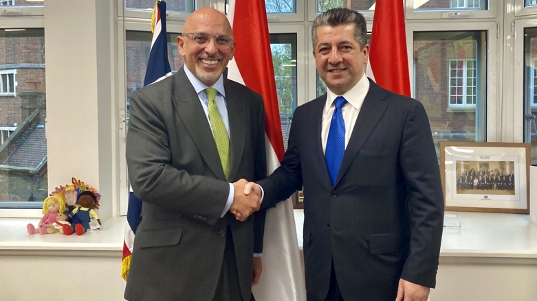 مسرور بارزاني للزهاوي: نتطلع لتعزيز الصداقة بين الإقليم والمملكة المتحدة