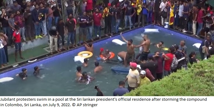 Sri Lanka's President Rajapaksa to step down after protesters storm palace