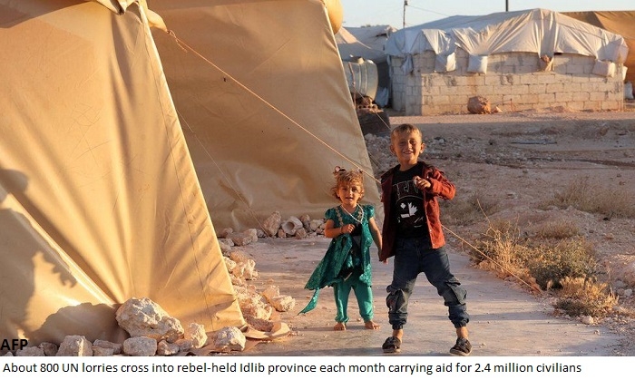 Syria war: UN extends aid lifeline to rebel-held Idlib by six months