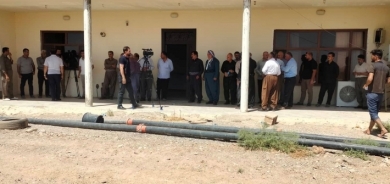 احتجاج مزارعين كورد في قرية جنوب كركوك بسبب منعهم من زراعة اراضيهم