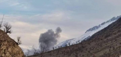 مروحيات تركية تقصف جبل متين