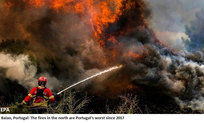 Europe heatwave: Deadly wildfires spread in Mediterranean